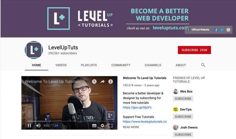 Subscribe LevelUpTuts để được hướng dẫn bởi Senior Software Engineer