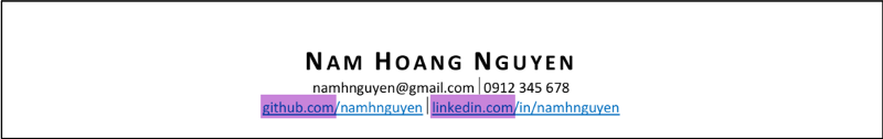 Cách viết link trong CV - Hướng dẫn viết CV cho Software Engineer