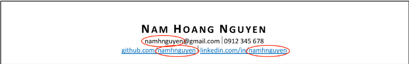 Cách ghi thông tin cá nhân trong CV - Hướng dẫn viết CV cho Software Engineer
