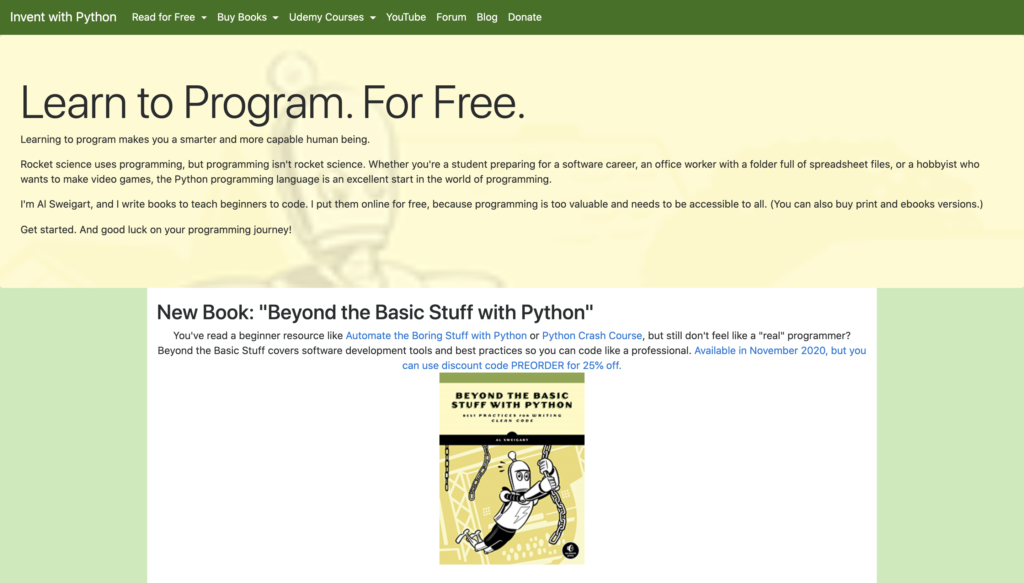 Học Python trên Invent with Python