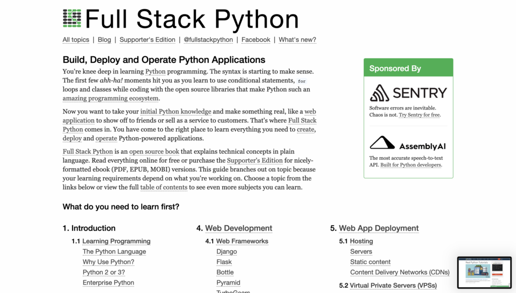 Học Python với Full Stack Python