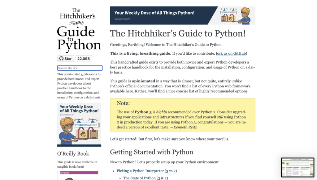 the hitchhikers guide to python pdf download