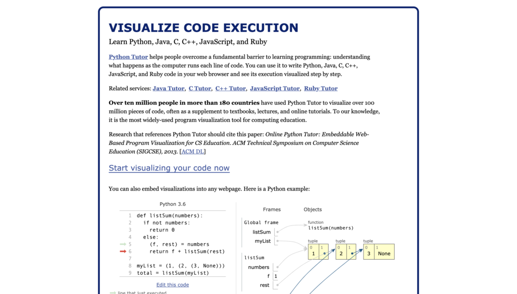 Học Python với Python Tutor