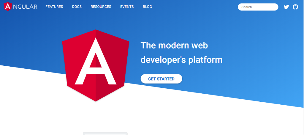 Giao diện làm việc của công cụ Angular