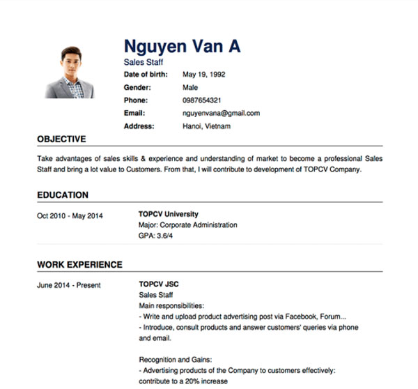 Một bản CV tiếng Anh có đầy đủ nội dung sẽ giúp bạn trông chuyên nghiệp hơn trong mắt nhà tuyển dụng