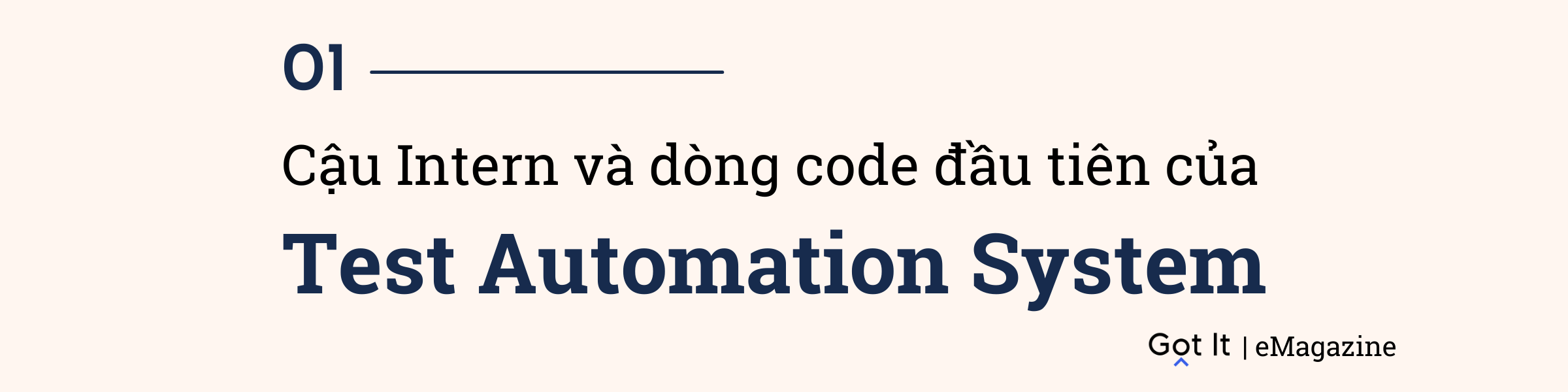 Cậu Intern và dòng code đầu tiên của
Test Automation System